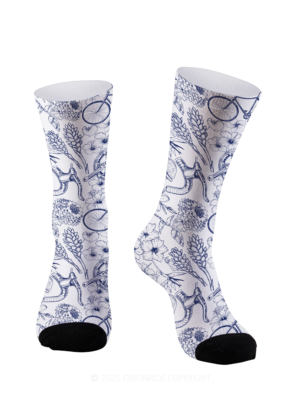 Orionride Flower Sketch Cycling Socks