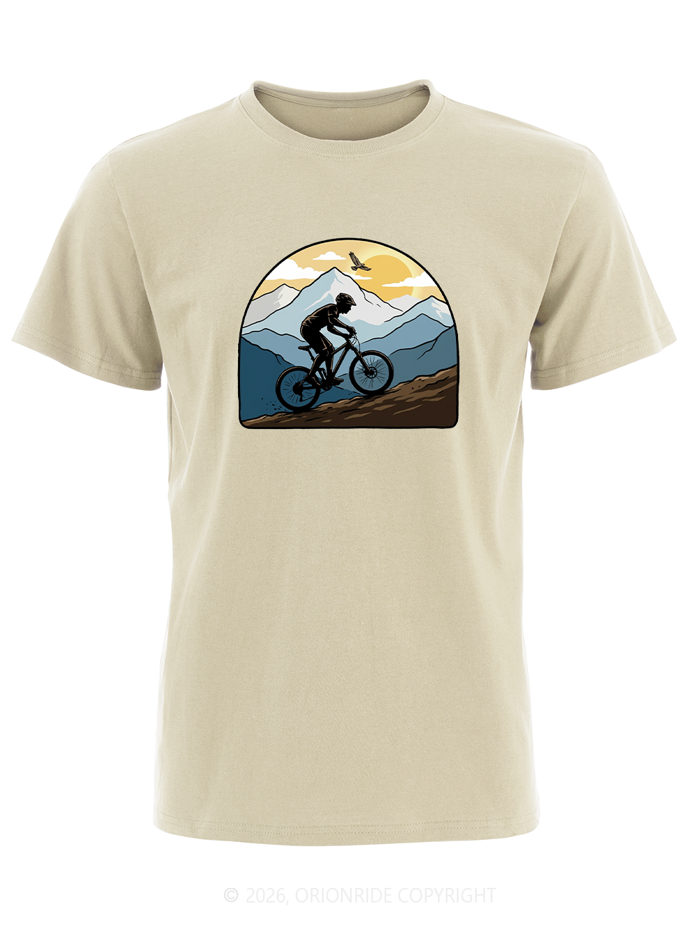 Orionride Sunset Silhouette Outlinet Short Sleeves Bike T-Shirt