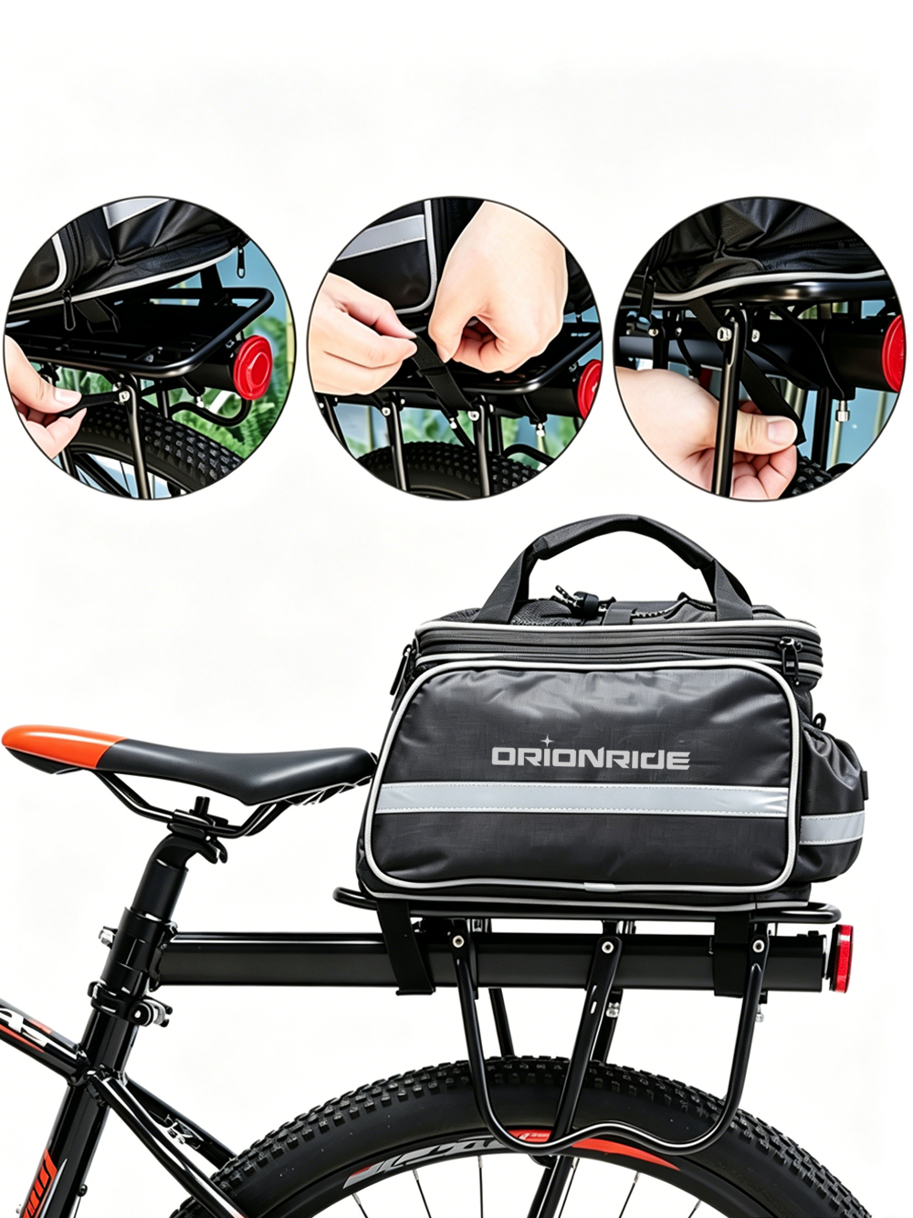 Orionride Adjustable Large Capacity Waterproof Bike Panniers Bag
