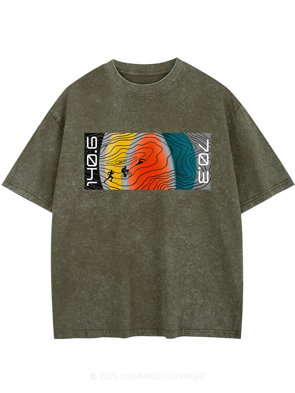 Orionride Color Triathlon Short Sleeves Bike Washed T-Shirt