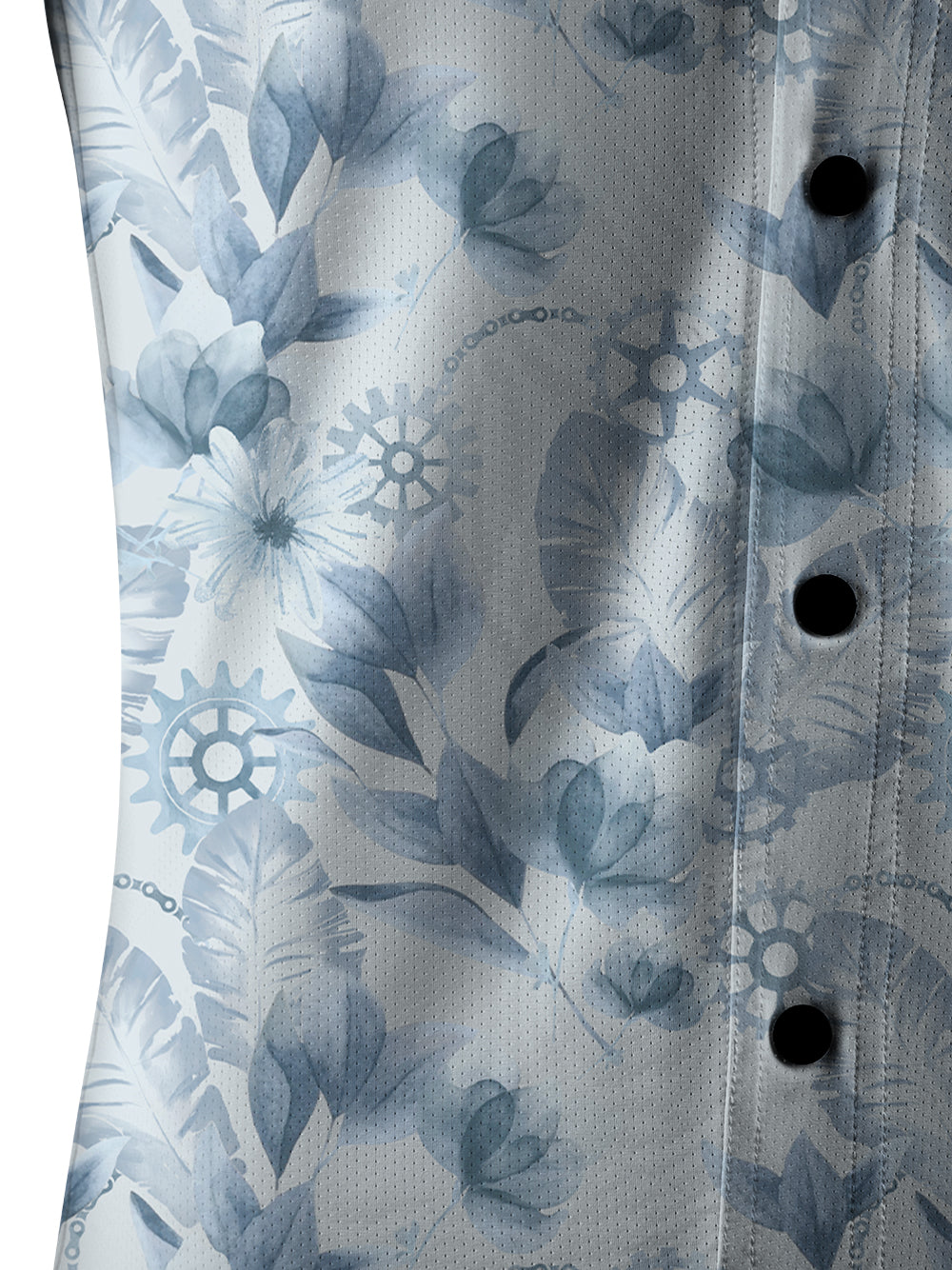 Orionride Ink Flowers Men's Stretchy Breathable Long Sleeve Gravel Shirt