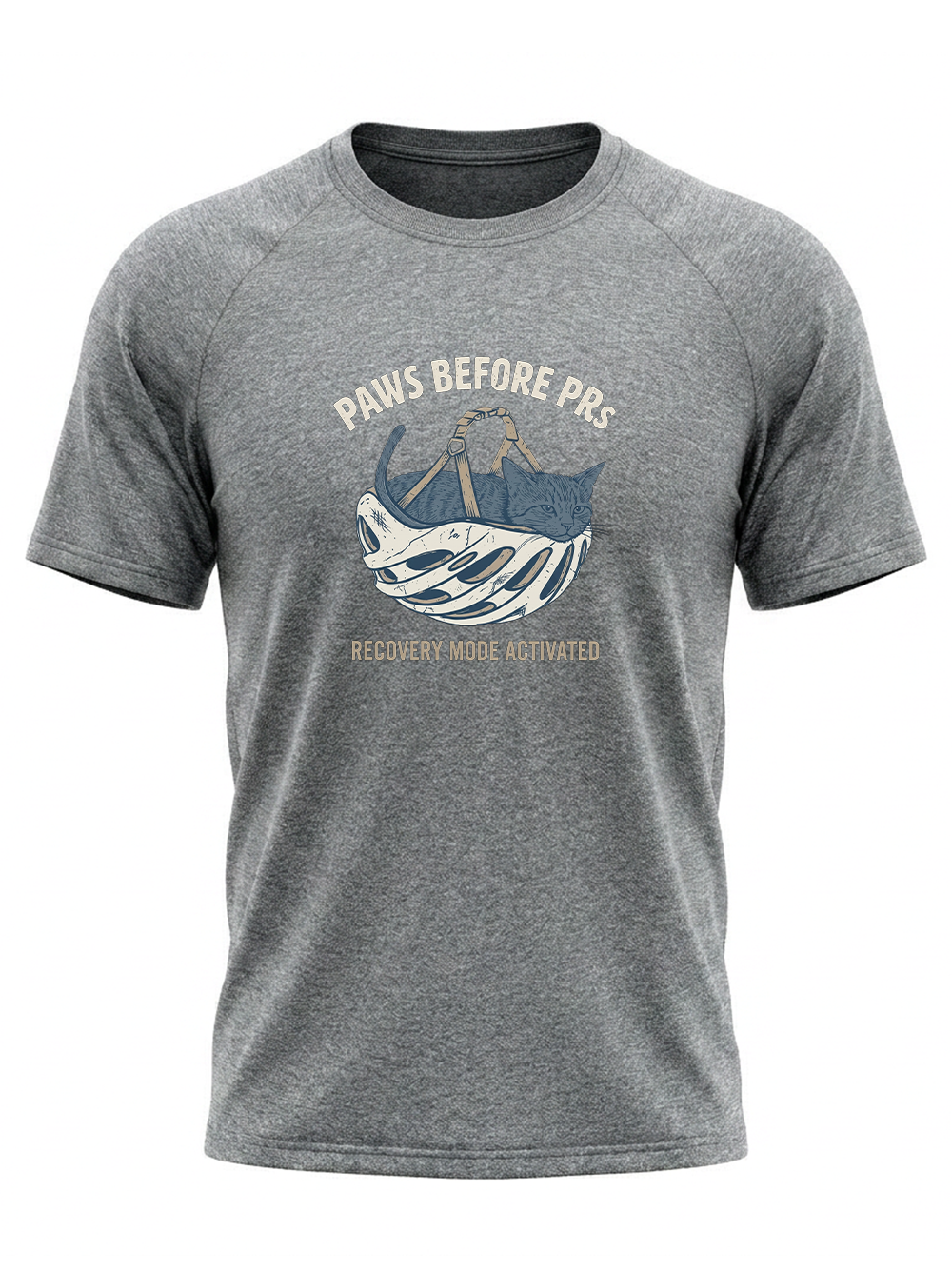 Orionride Cat In The Helmet Short Sleeves Quick-Dry Training T-Shirt