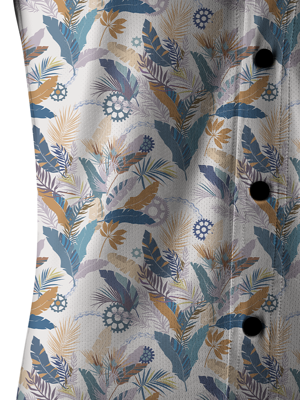 Orionride Autumn Leaves Men's Stretchy Breathable Long Sleeve Gravel Shirt