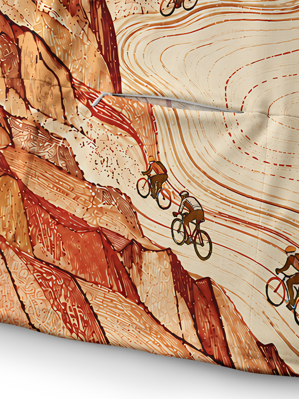 Orionride Topographic Flow Long Sleeve Cycling Hoodie Shirt