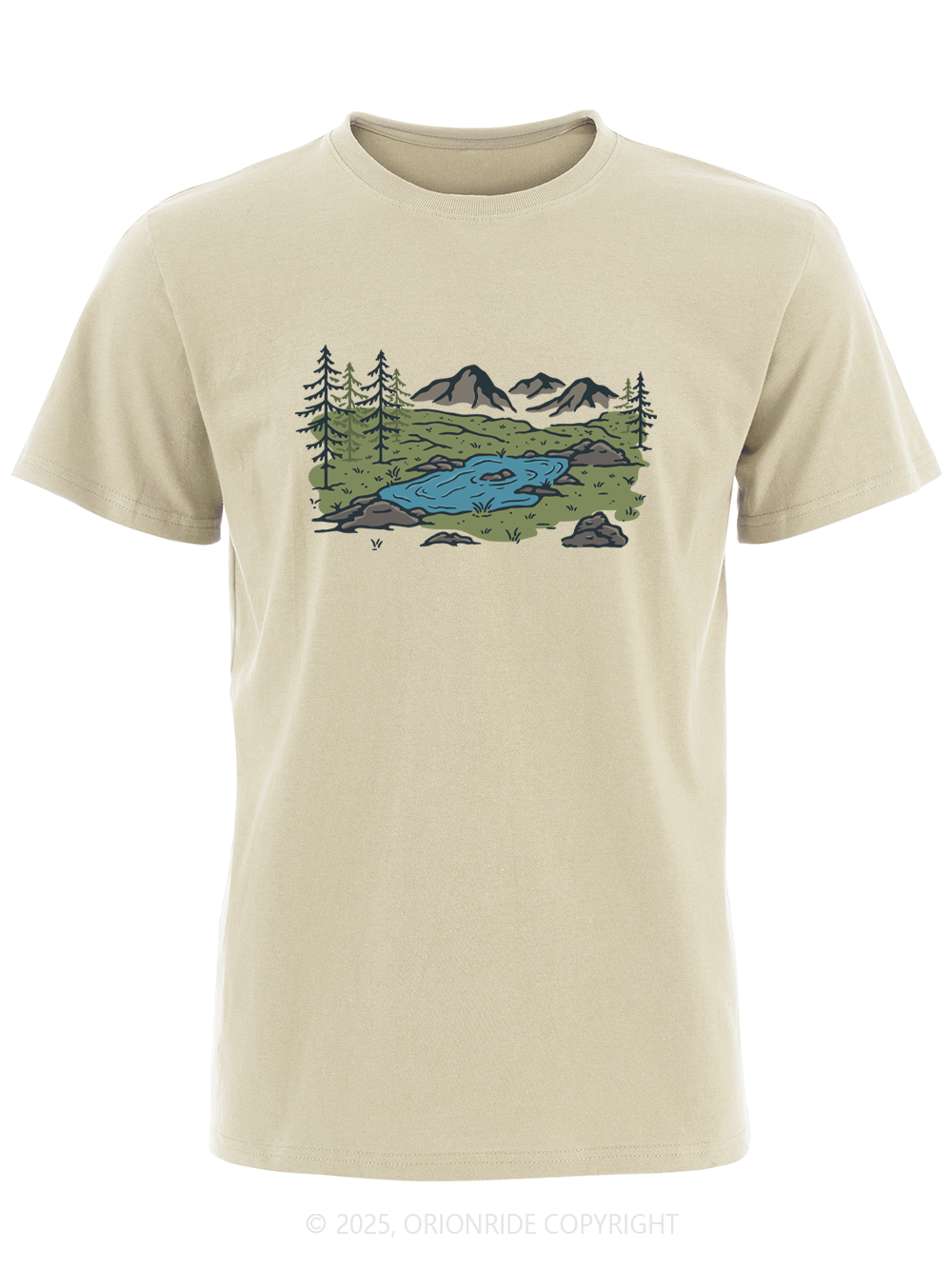 Orionride Mountain Scenery Short Sleeves Bike T-Shirt