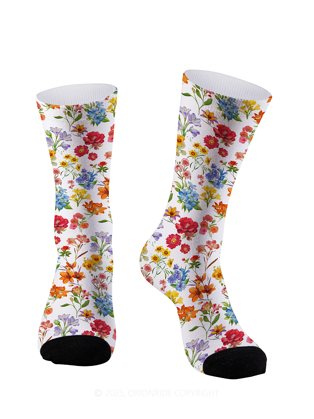 Orionride Sunshine Floral Cycling Socks
