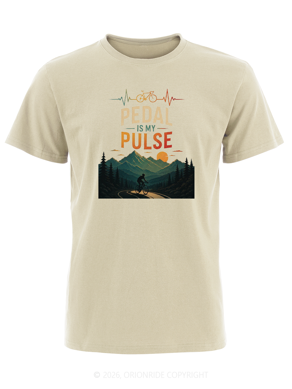 Orionride Pedal Is My Pulse Short Sleeves Bike T-Shirt