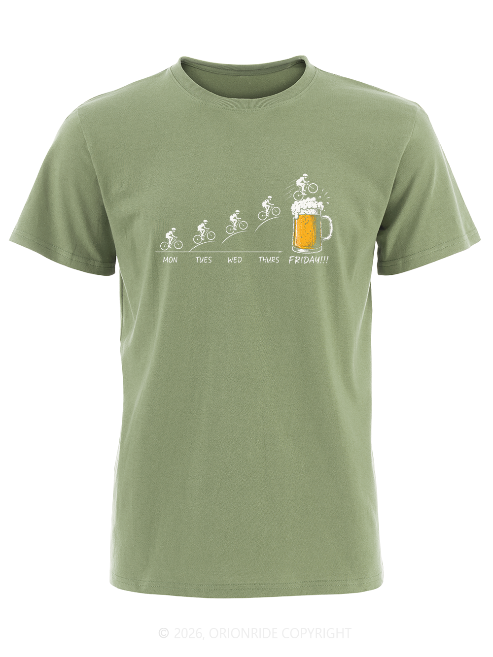 Orionride Heading To Beer Short Sleeves Bike T-Shirt