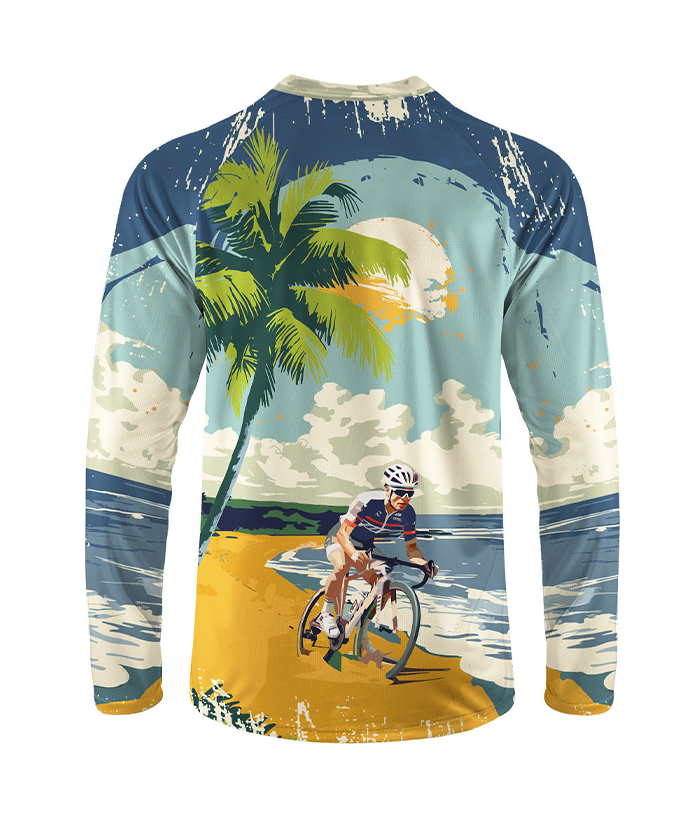 Orionride Tropical Beach Long Sleeve Downhill Jersey