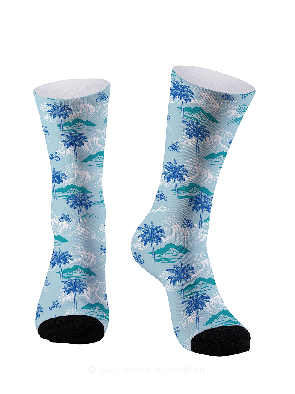 Orionride Wavy Coconut Tree Cycling Socks