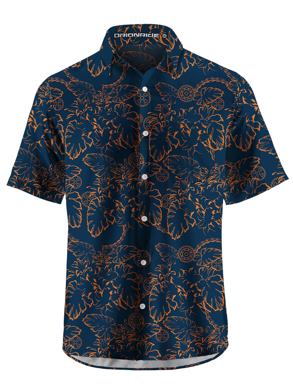 Orionride Monstera Leaves Zipper Pockets Ultra Lightweight Short Sleeves Gravel Shirt