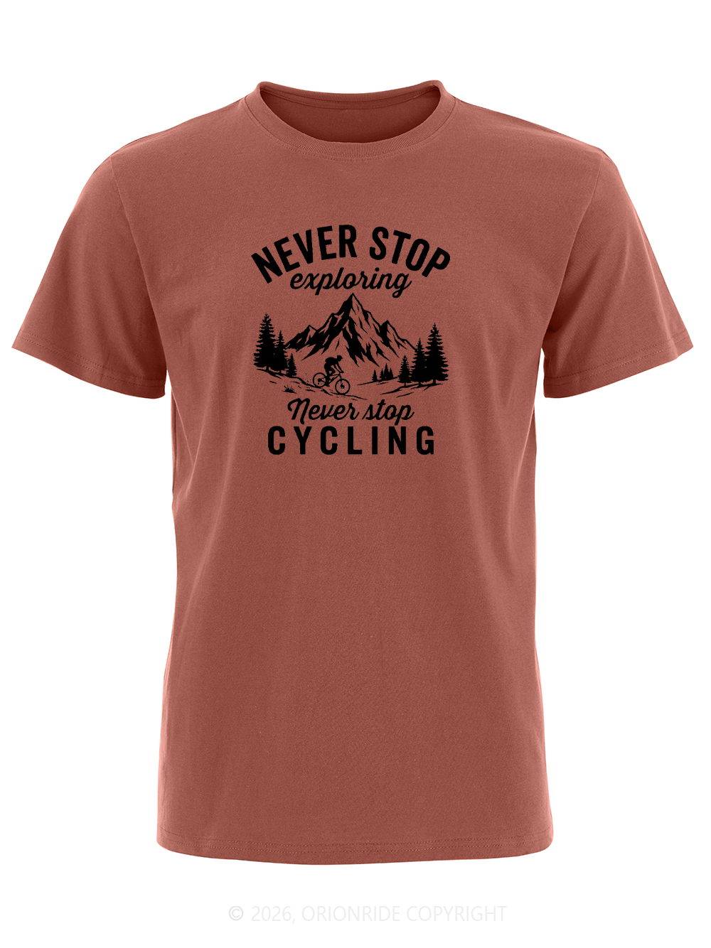 Orionride Never Stop Cycling Short Sleeves Bike T-Shirt