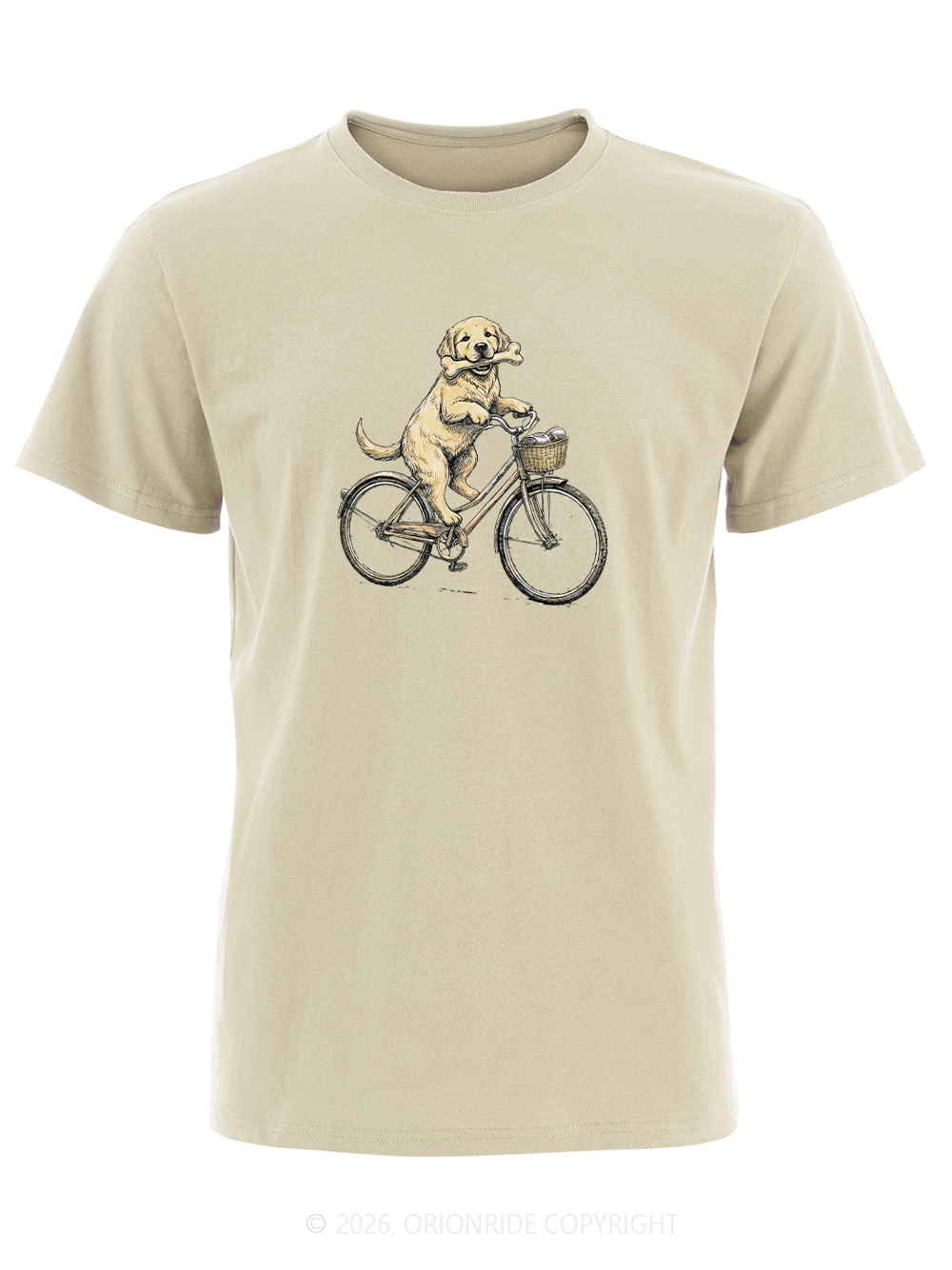Orionride Puppy Riding A Bike Short Sleeves Bike T-Shirt