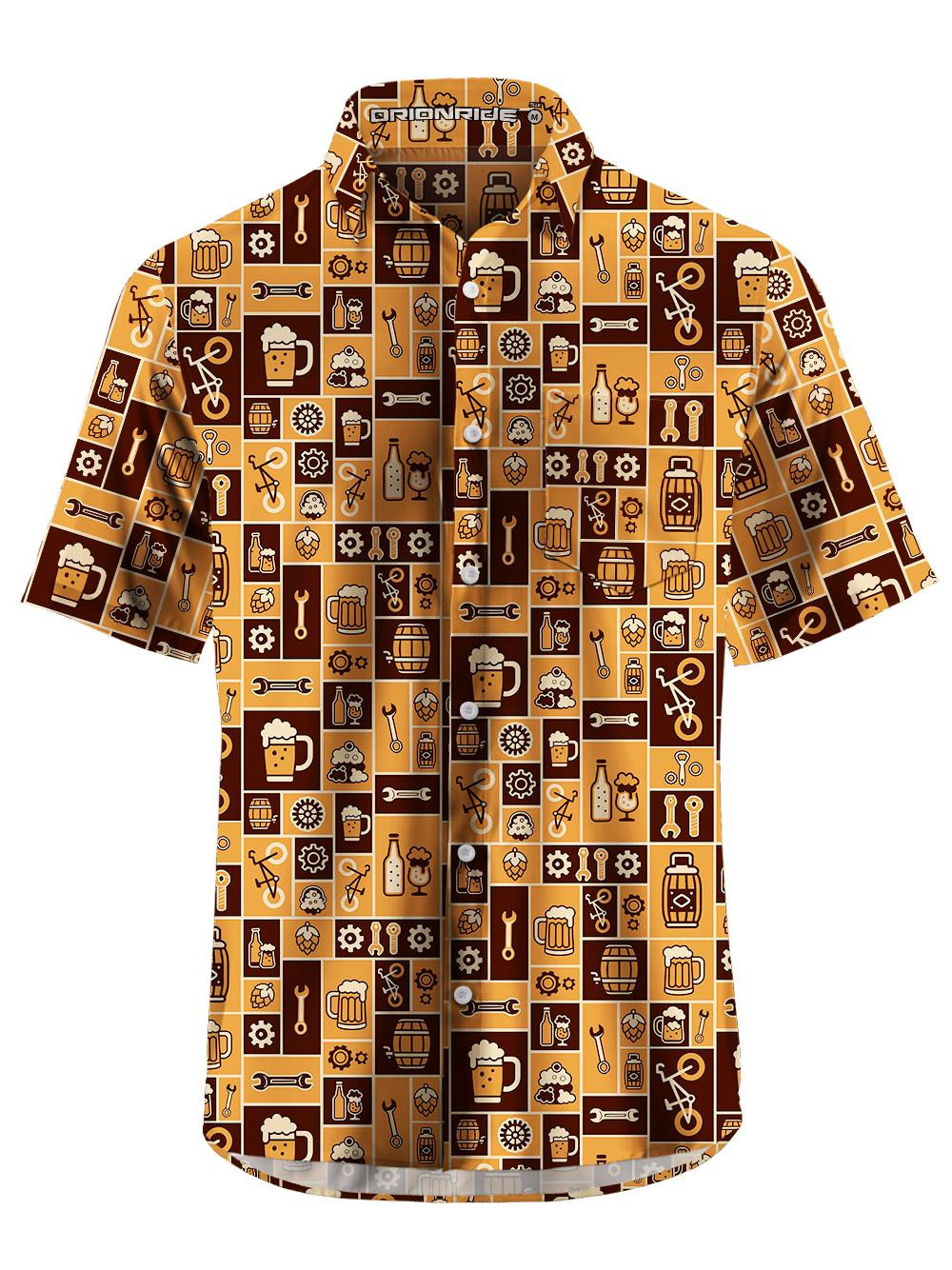 Orionride The Allure Of Beer Zipper Pockets Ultra Lightweight Short Sleeves Gravel Shirt