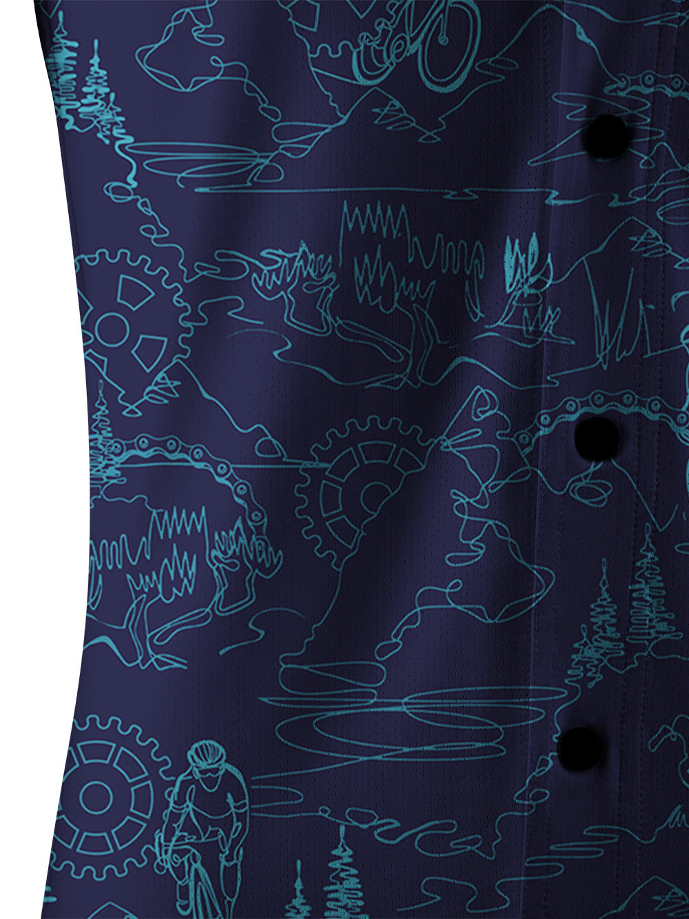 Orionride Line World Men's Stretchy Breathable Long Sleeve Gravel Shirt