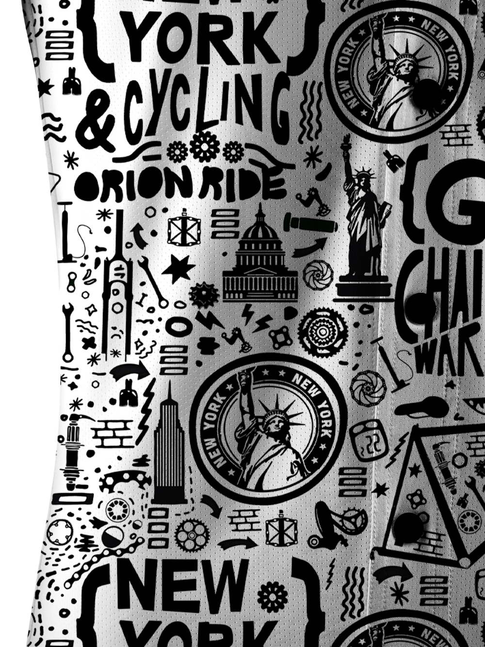 Orionride Go To New York Men's Stretchy Breathable Long Sleeve Gravel Shirt