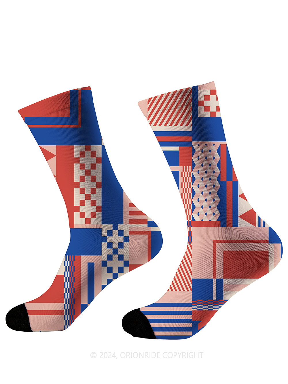 Orionride Geometric Patterns Cycling Socks