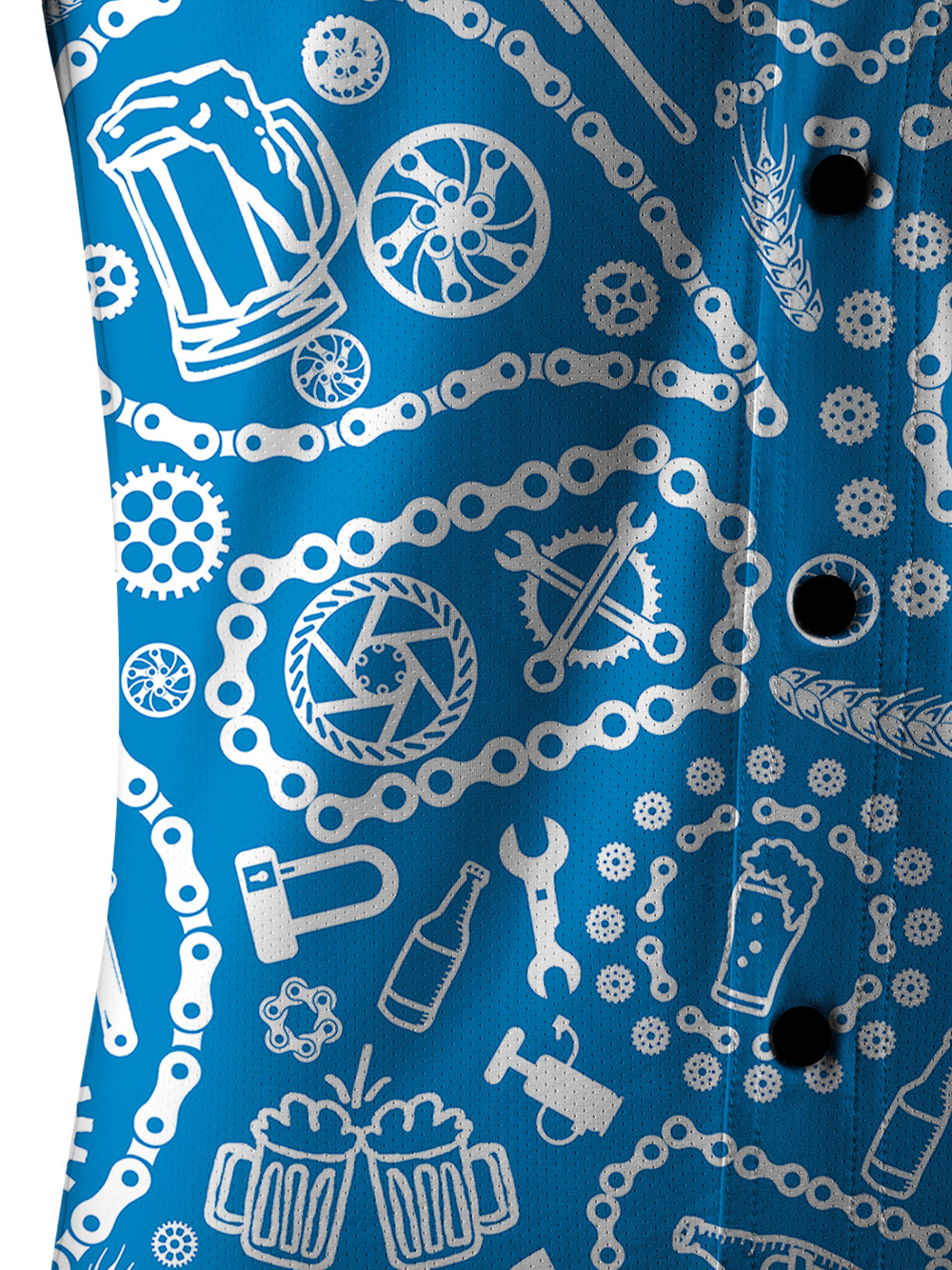 Orionride Chain And Beer Men's Stretchy Breathable Long Sleeve Gravel Shirt