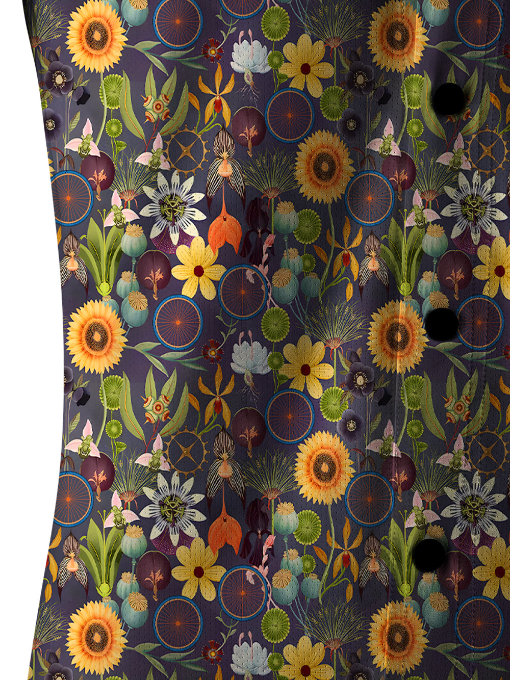 Orionride Wheel Flower Men's Stretchy Breathable Long Sleeve Gravel Shirt