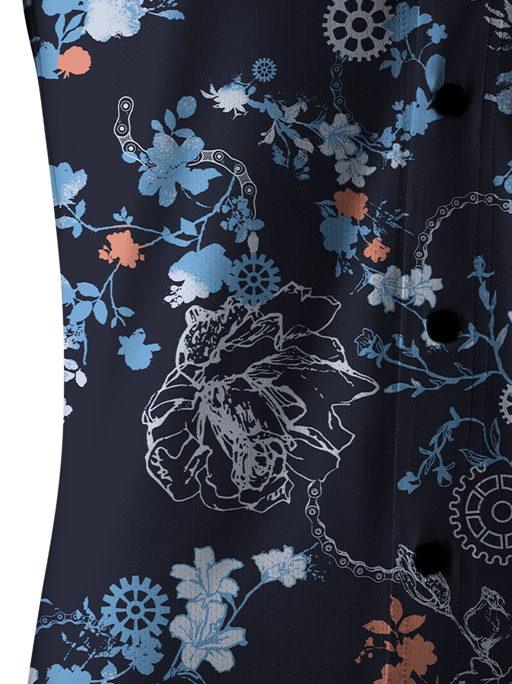 Orionride Flower World Men's Stretchy Breathable Long Sleeve Gravel Shirt