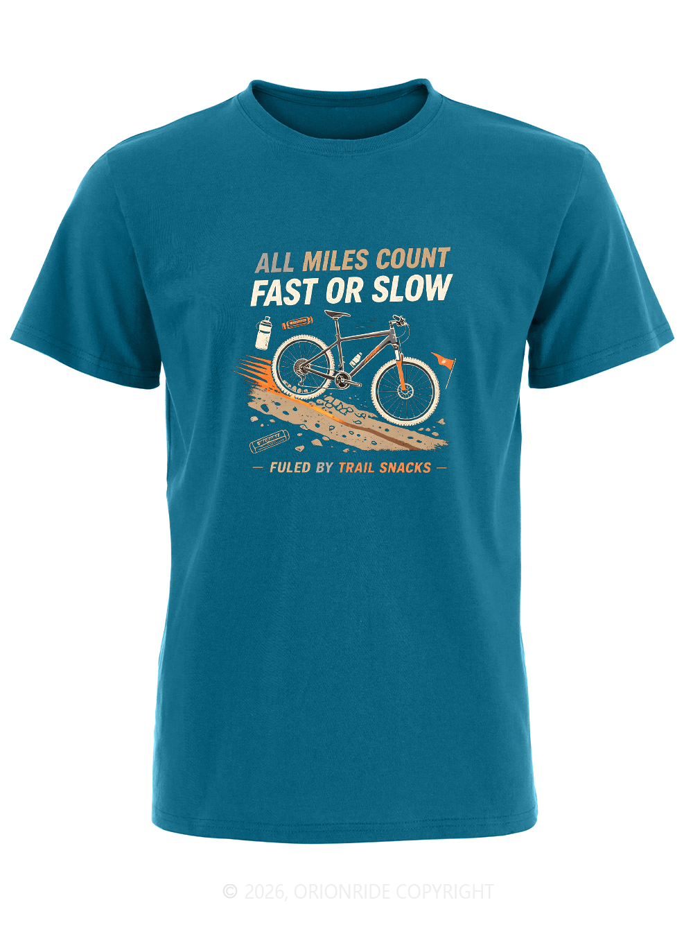 Orionride Orange Snack Ride Short Sleeves Bike T-Shirt