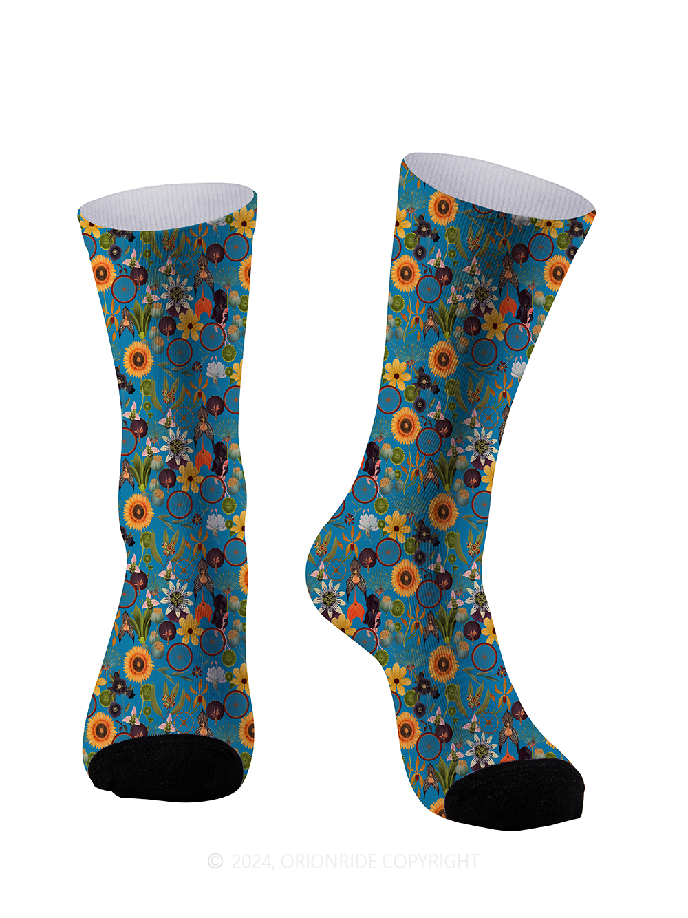 Orionride Wheel Flower Cycling Socks