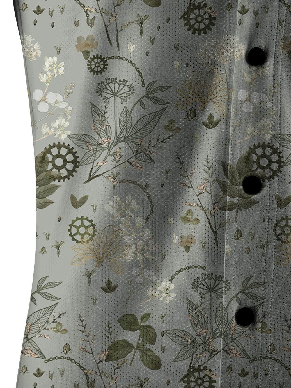 Orionride Withered Leaves Men's Stretchy Breathable Long Sleeve Gravel Shirt