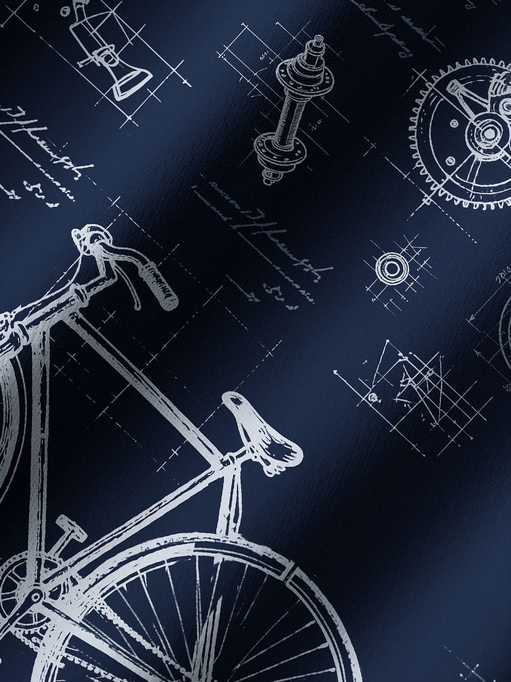 Orionride Bicycle Sketch Long Sleeve Cycling Hoodie Shirt
