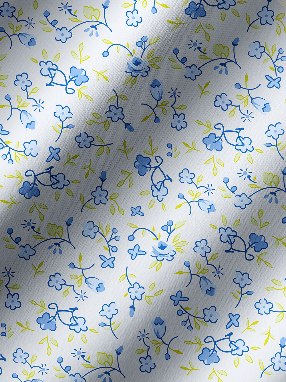 Orionride Blue Flower Bicycle Long Sleeve Cycling Hoodie Shirt