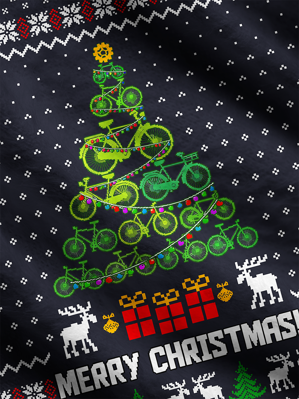 Orionride Bicycle Christmas Tree Men's Sweaters