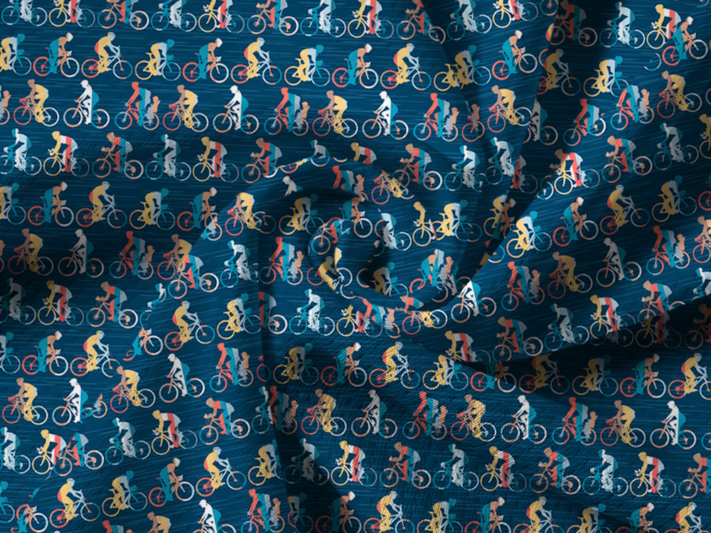 Orionride Colorful Cyclists Long Sleeve Half Zipper Mountain Bike Jersey