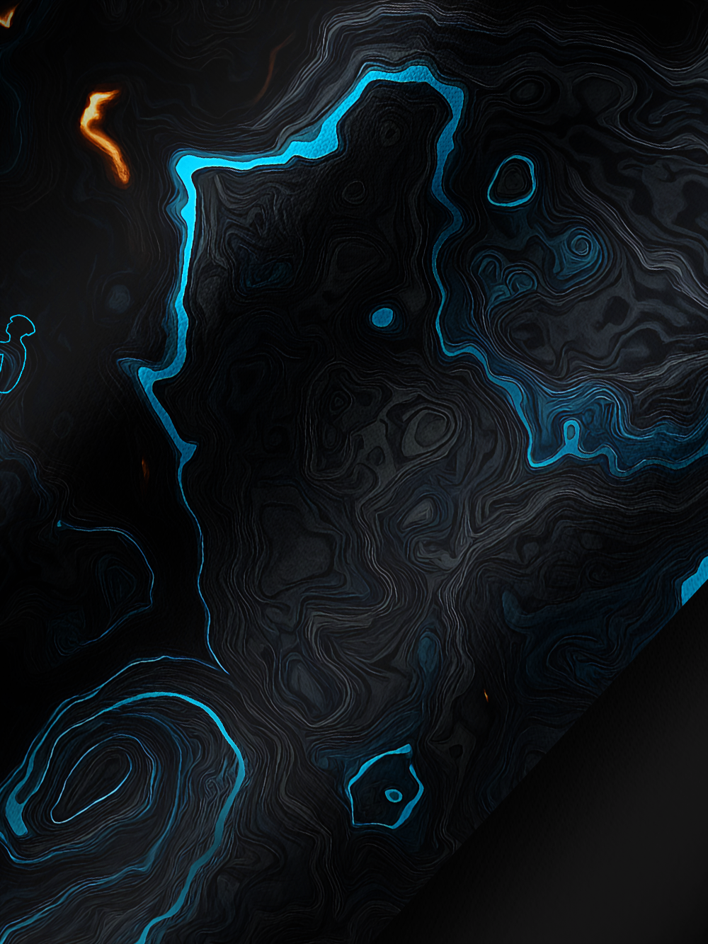 Orionride Luminous Terrain Map Long Sleeve Cycling Hoodie Shirt