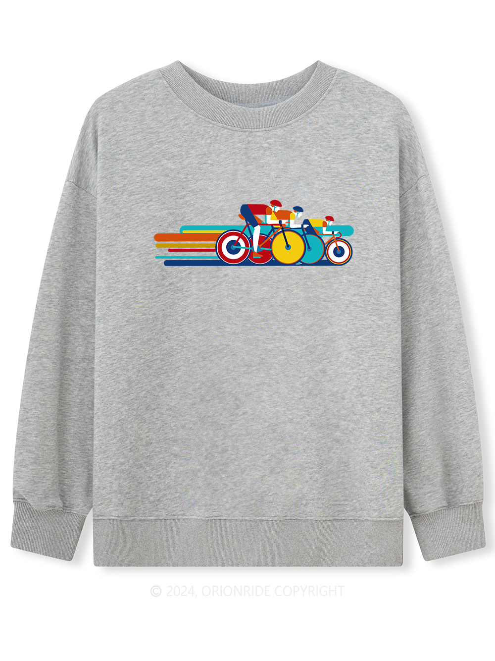 Orionride Long Sleeves Color Bar Cycling Bike Sweatshirts