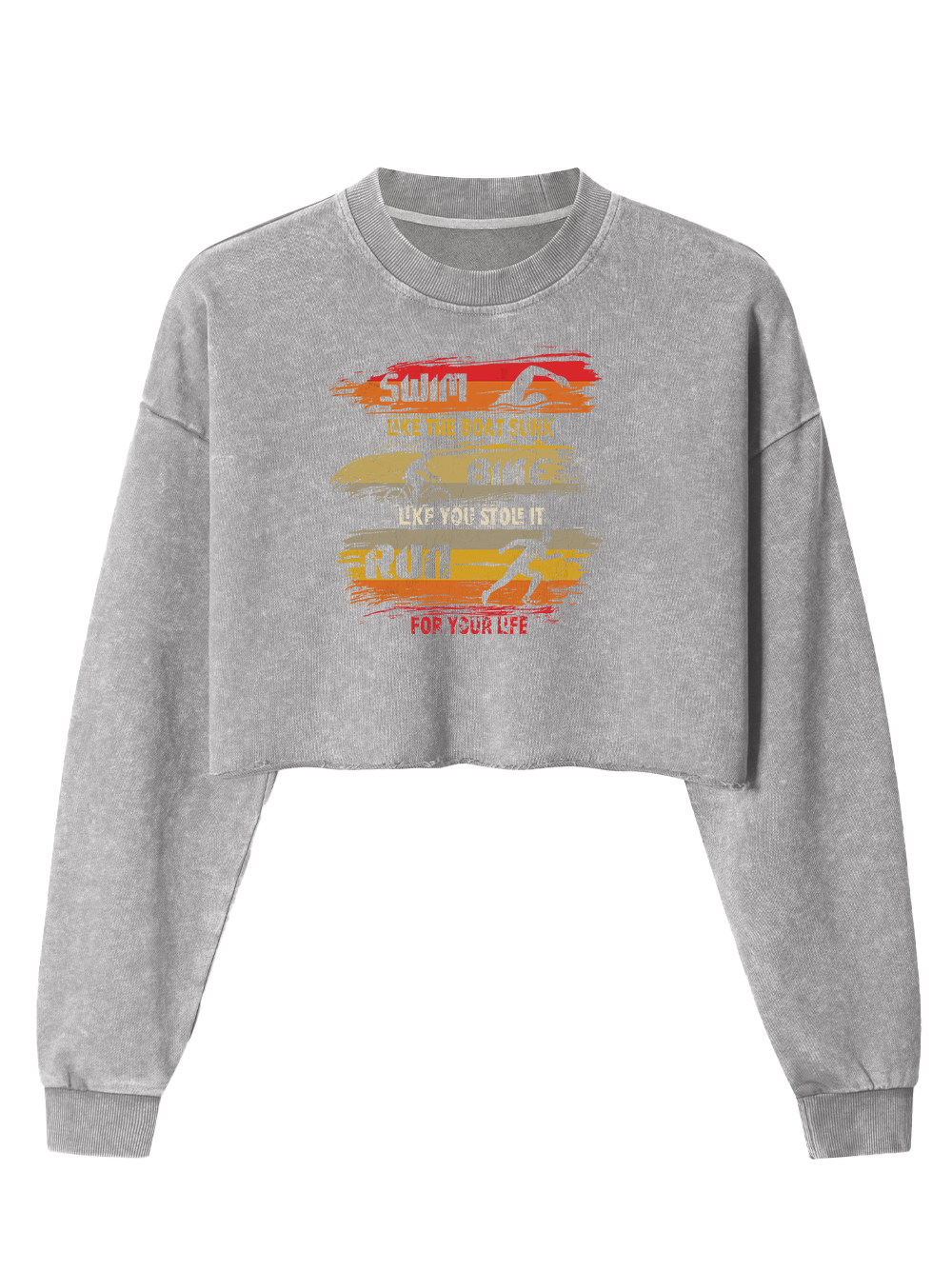 Orionride Triathlon Women's Washed Crop Sweatshirt