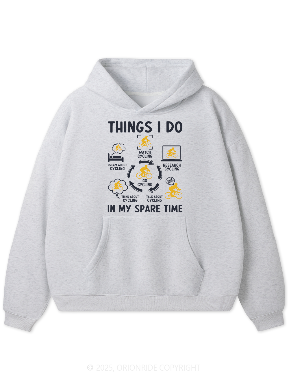 Orionride Cycling Schedule Fleece Hoodie