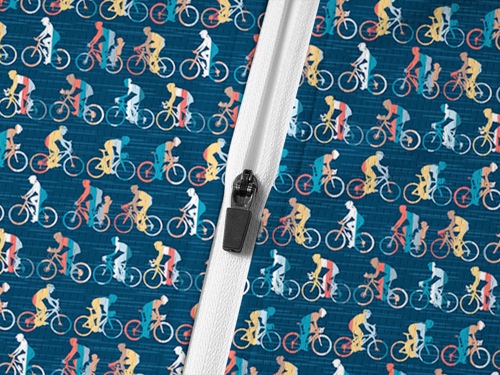 Orionride Colorful Cyclists Long Sleeve Half Zipper Mountain Bike Jersey