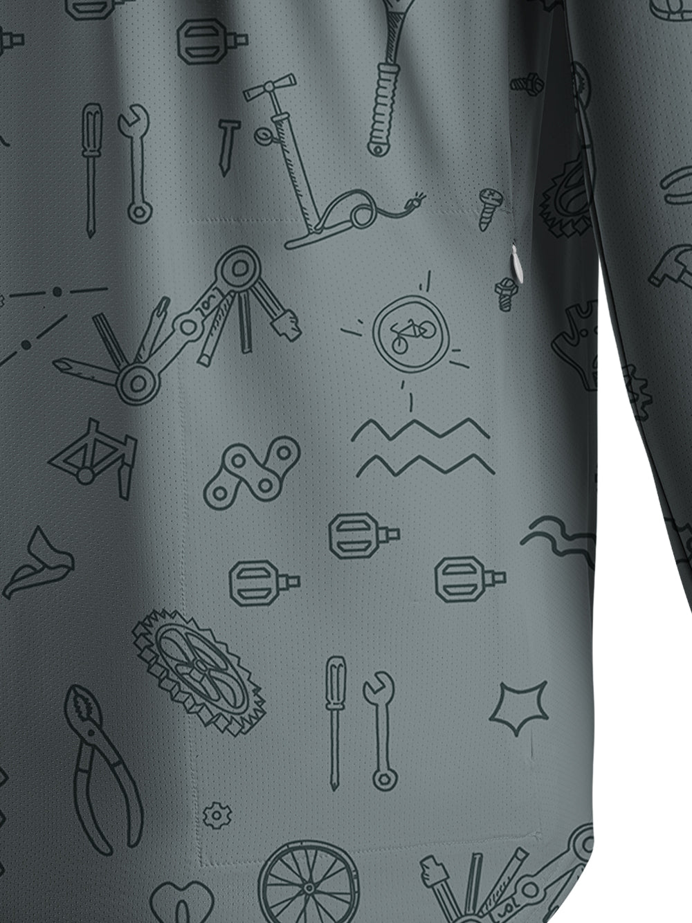 Orionride Scattered Parts Men's Stretchy Breathable Long Sleeve Gravel Shirt