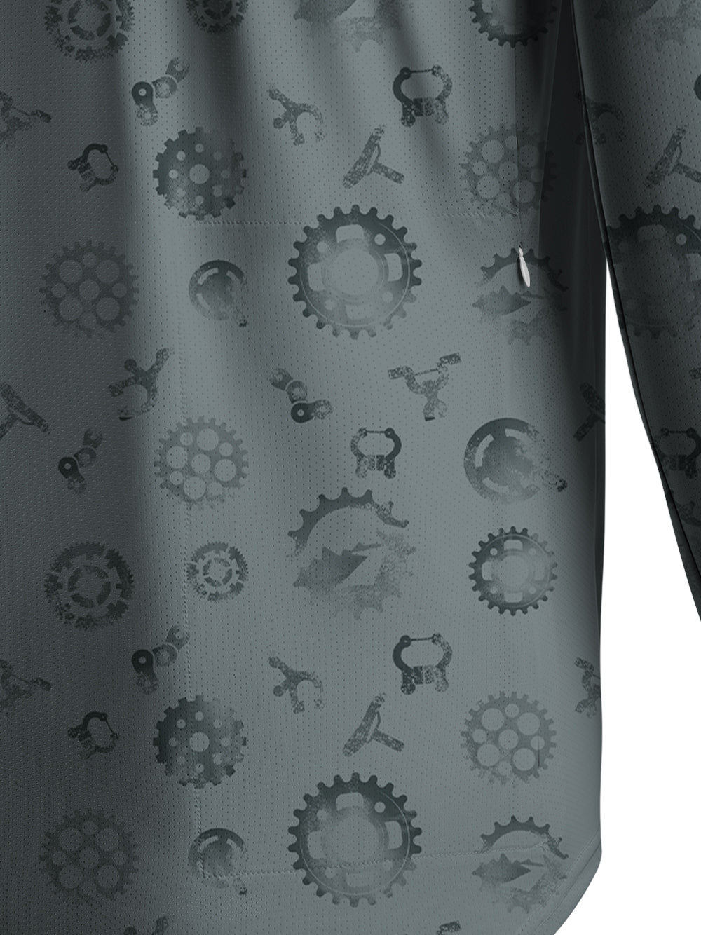 Orionride Ink Painting Parts Men's Stretchy Breathable Long Sleeve Gravel Shirt