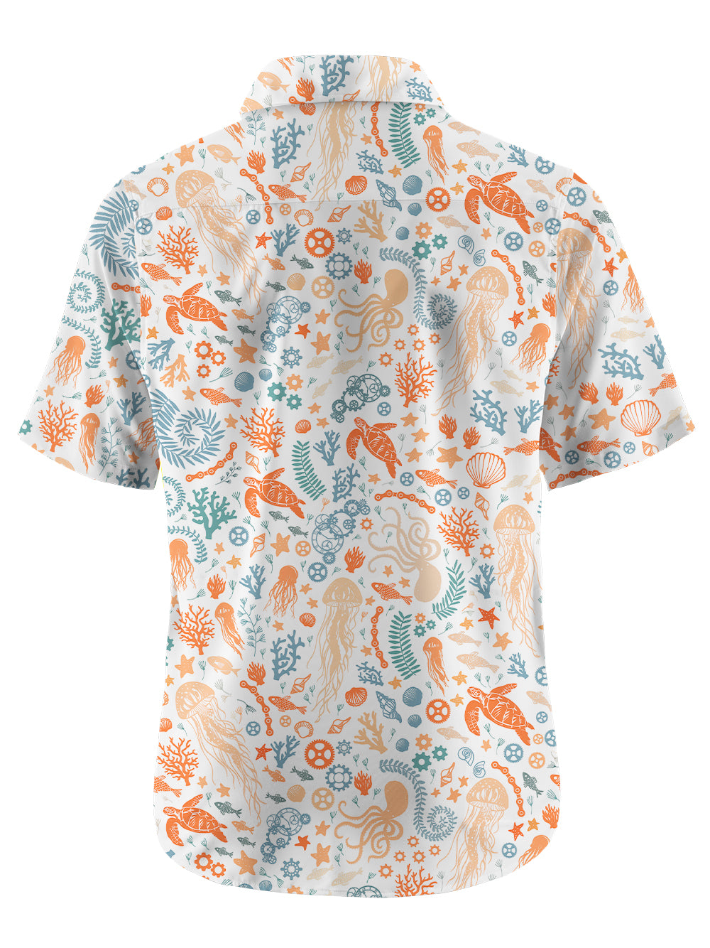 Orionride Ocean Paradise Zipper Pockets Ultra Lightweight Short Sleeves Gravel Shirt