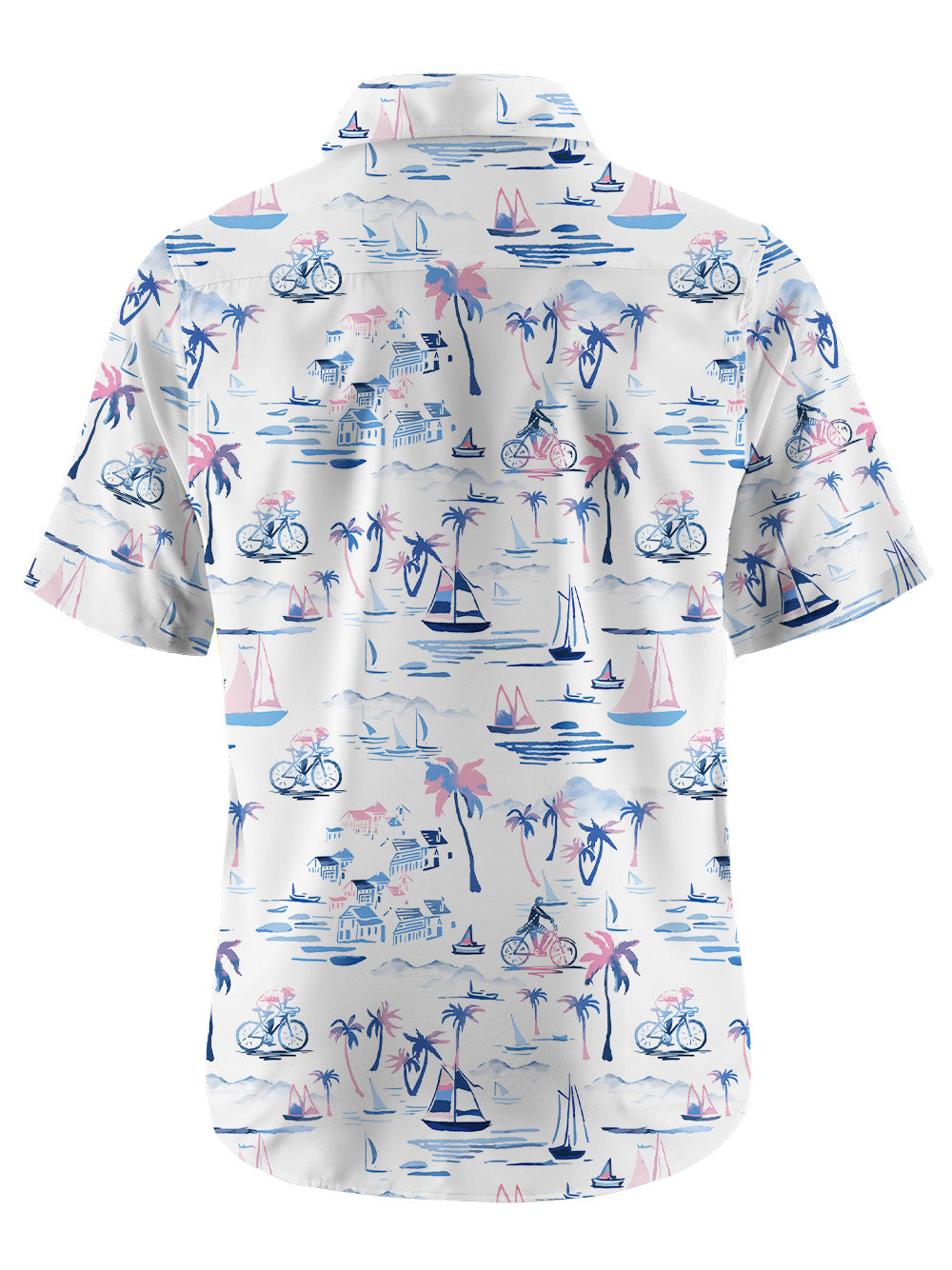 Orionride Tropical Getaway Zipper Pockets Ultra Lightweight Short Sleeves Gravel Shirt