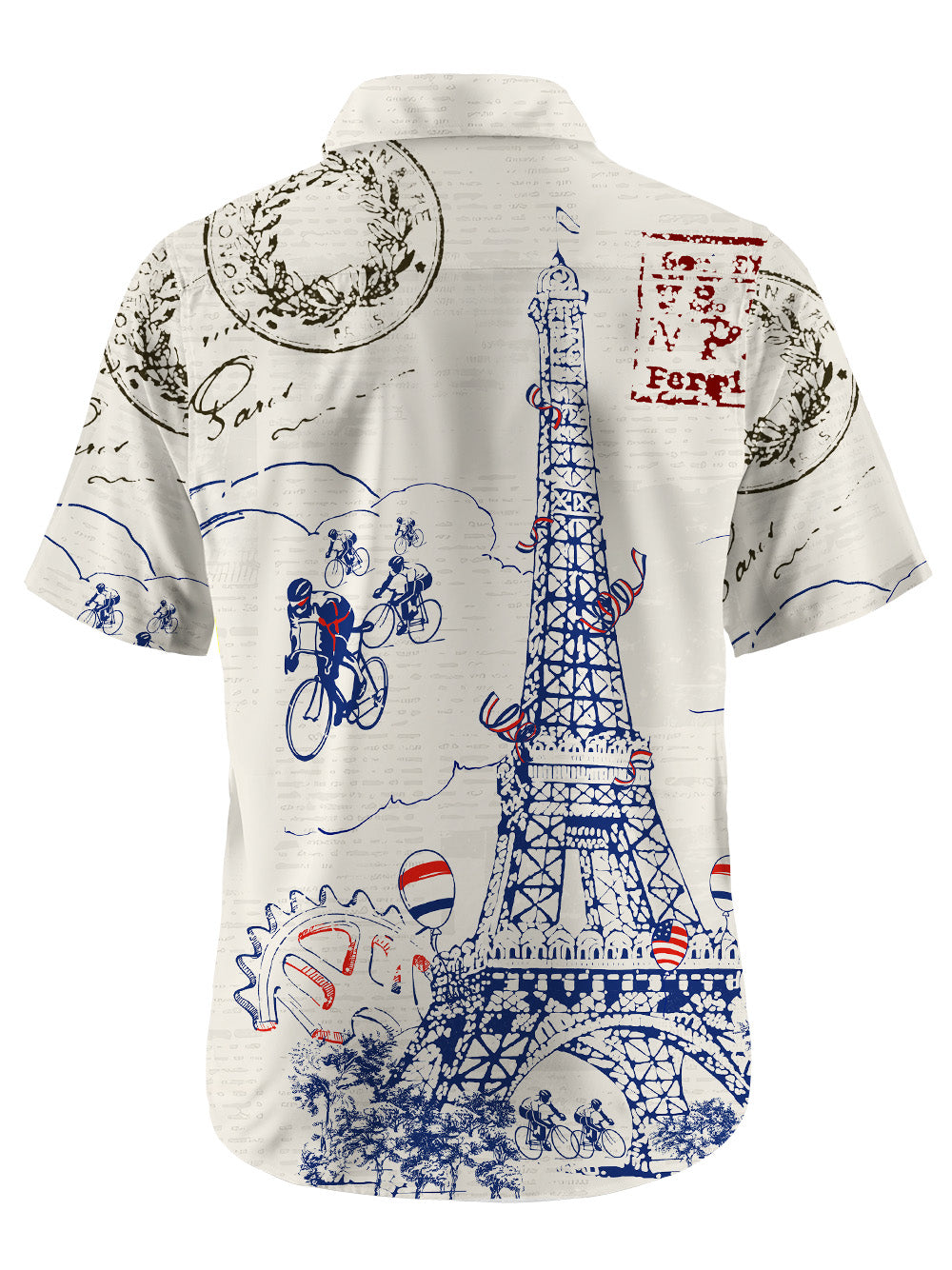 Orionride Arrival In Paris Zipper Pockets Ultra Lightweight Short Sleeves Gravel Shirt