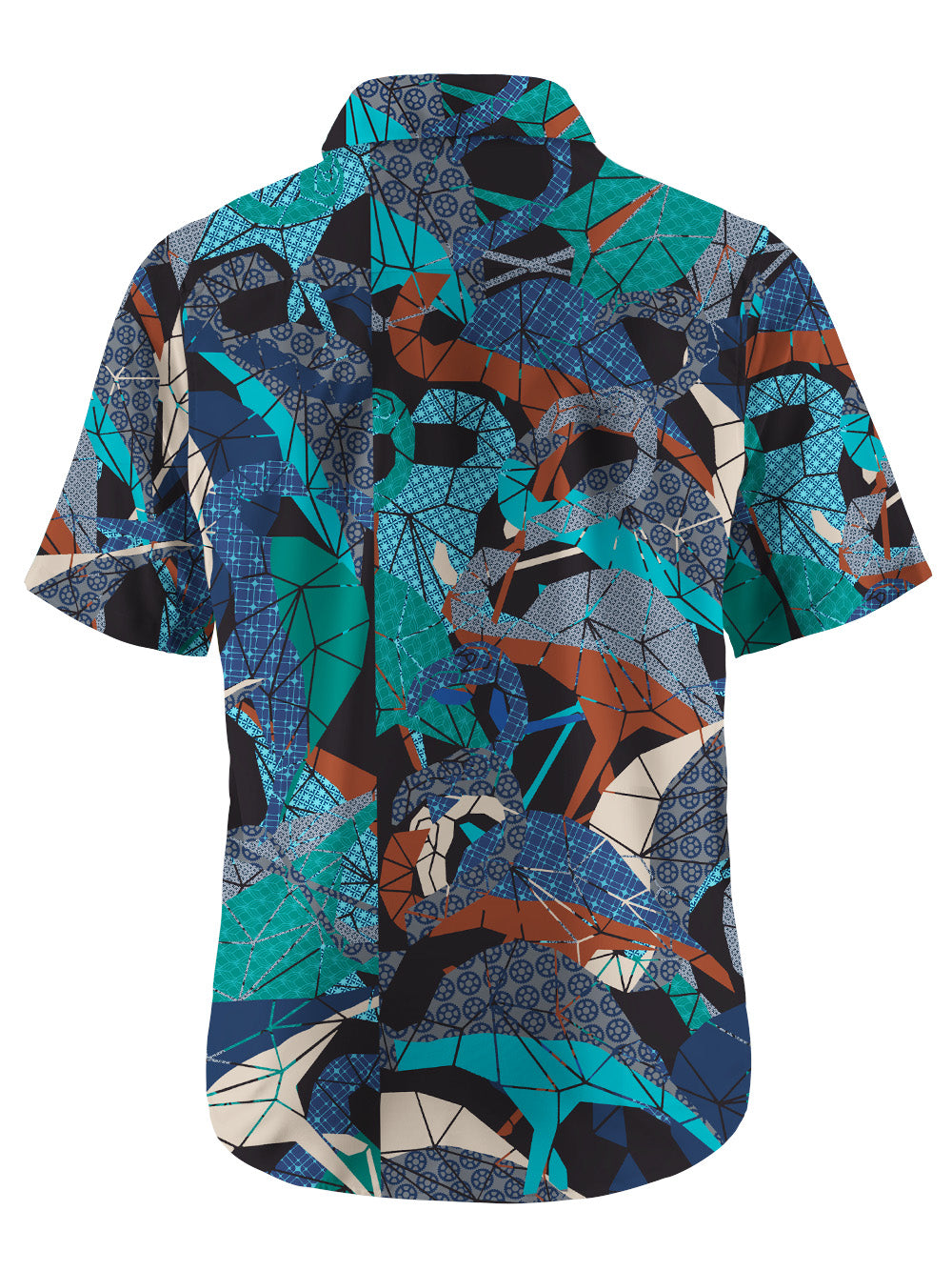 Orionride Geometric Flamingo Zipper Pockets Ultra Lightweight Short Sleeves Gravel Shirt