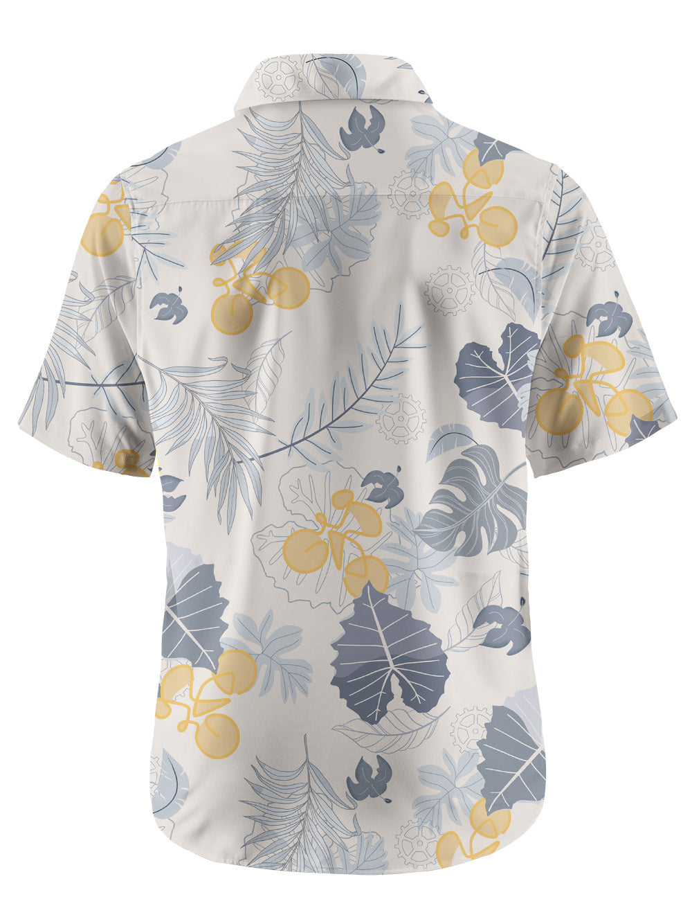 Orionride Dancing Leaves Zipper Pockets Ultra Lightweight Short Sleeves Gravel Shirt