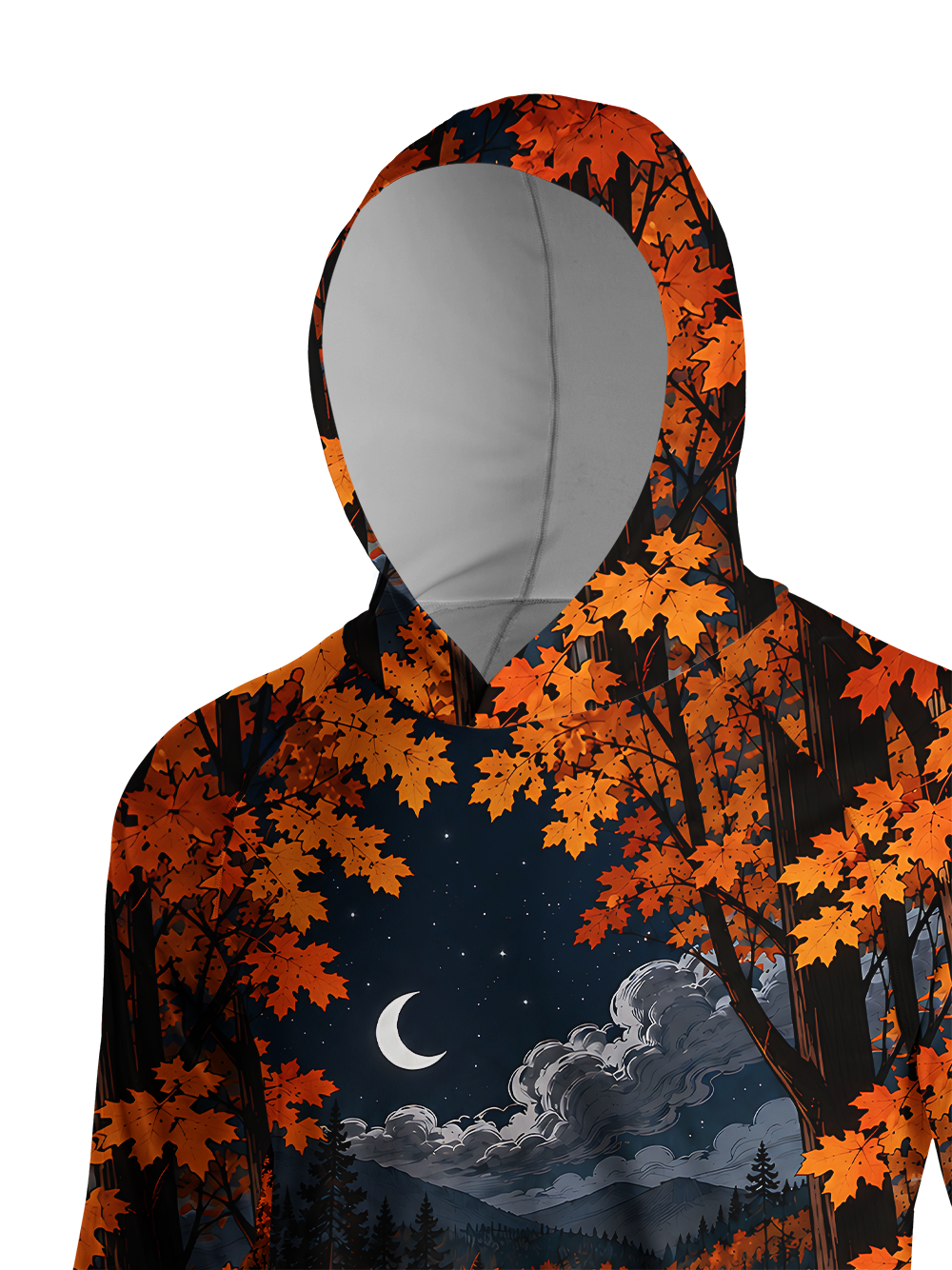 Orionride Autumn Nocturne Long Sleeve Cycling Hoodie Shirt