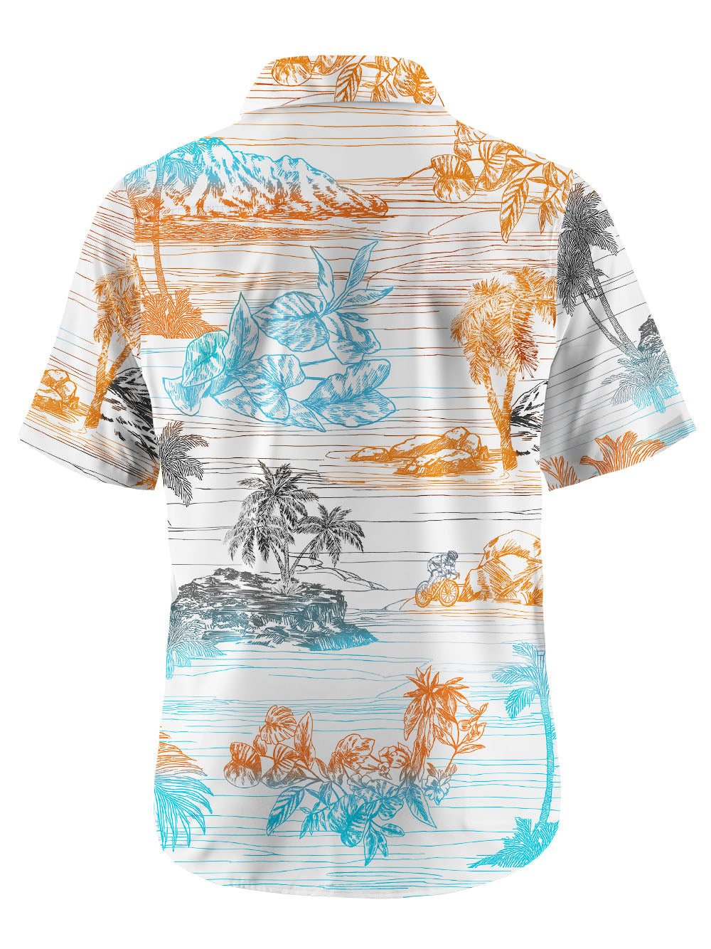 Orionride Dream Island Zipper Pockets Ultra Lightweight Short Sleeves Gravel Shirt