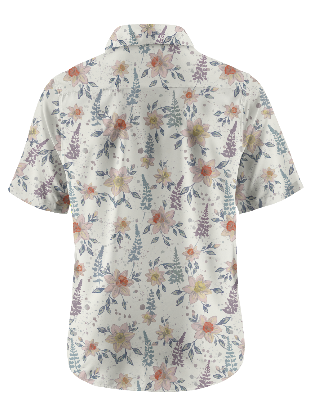 Orionride Soft Pink Floral Zipper Pockets Ultra Lightweight Short Sleeves Gravel Shirt