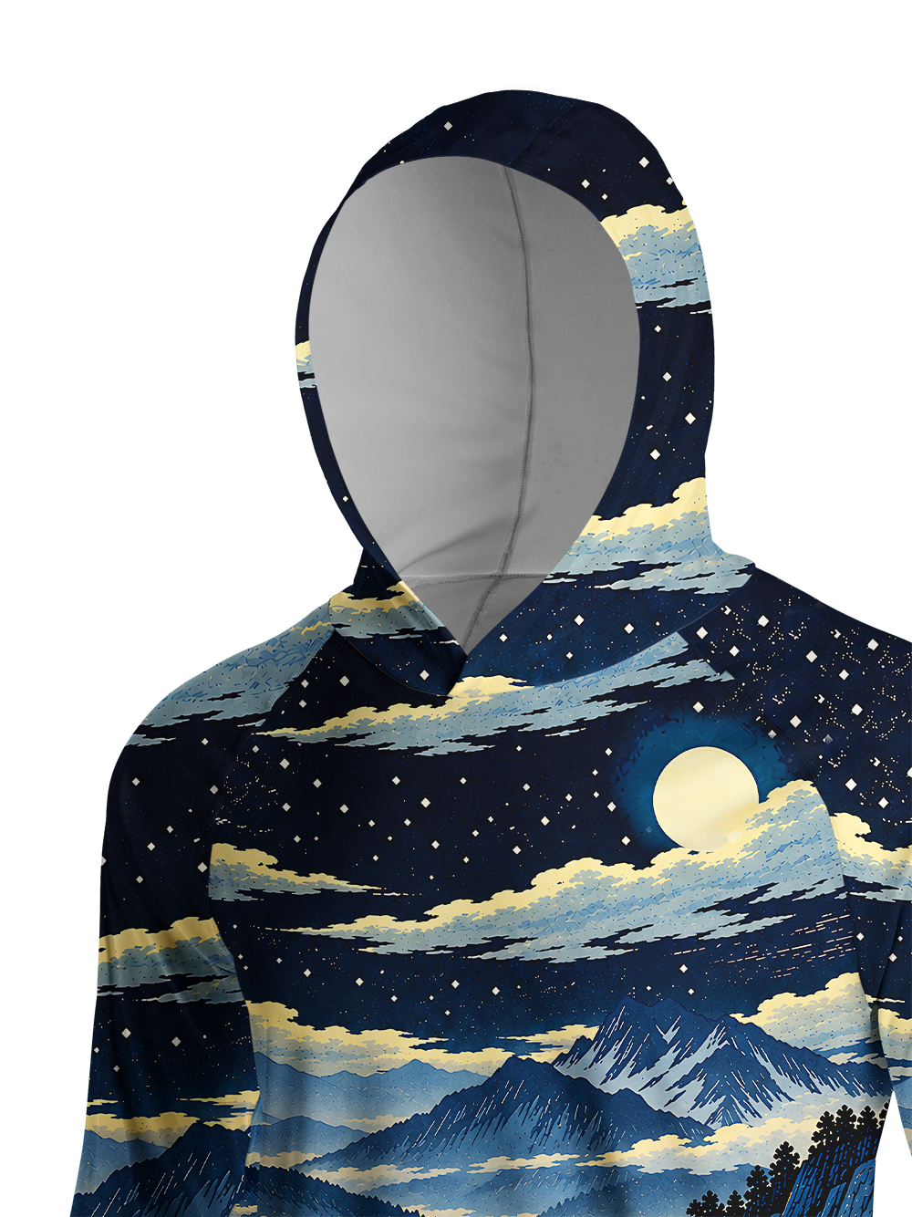 Orionride Lunar Odyssey Long Sleeve Cycling Hoodie Shirt
