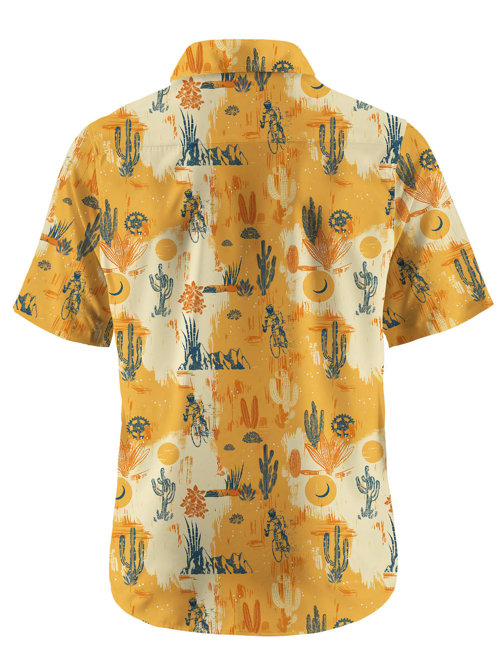 Orionride Fantasy Cactus Zipper Pockets Ultra Lightweight Short Sleeves Gravel Shirt