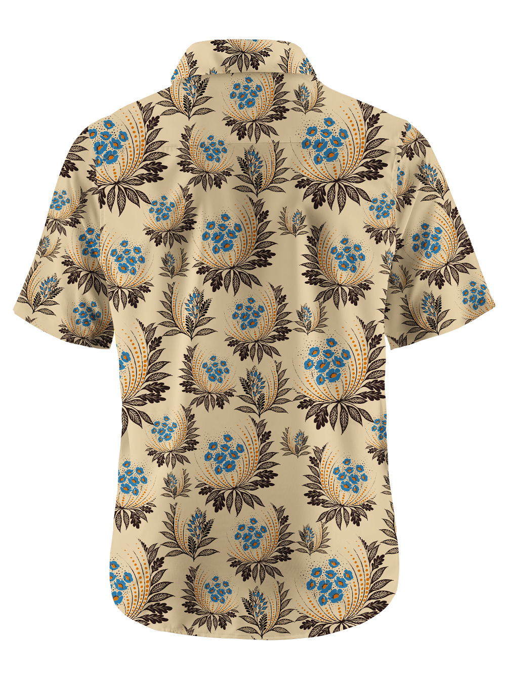 Orionride Semicircular Floral Zipper Pockets Ultra Lightweight Short Sleeves Gravel Shirt