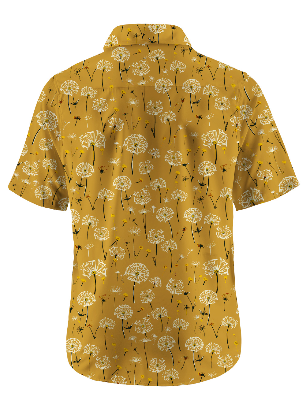 Orionride Warm Dandelion Field Zipper Pockets Ultra Lightweight Short Sleeves Gravel Shirt